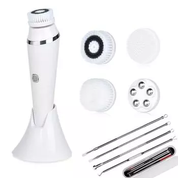 4 в 1 электрическая щетка для очищения лица звуковая водонепроницаемая вращающаяся перезаряжаемая машина для очистки лица машина для очистки пор