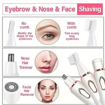 4 в 1 электрическая женская бритва для удаления волос на теле эпилятор безболезненный беспроводной триммер бритва подарки для женщин