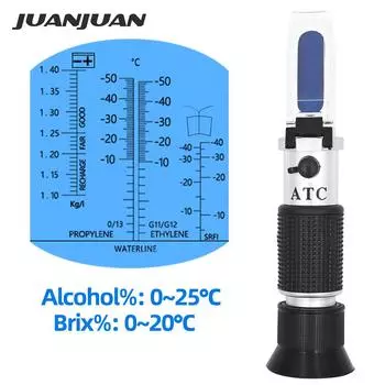 4 в 1 автомобильный антифриз рефрактометр датчик автомобильной аккумуляторной жидкости охлаждающая жидкость двигателя стекло тестер точки замерзания воды