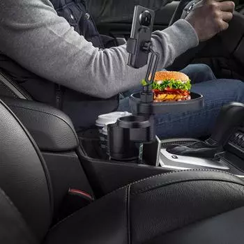 4-в-1 автомобильный держатель для стаканов с регулируемым основанием, держатель для напитков, устойчивый автомобильный держатель для бутылок, органайзер, автомобильные аксессуары чёрный