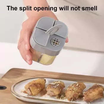 4-в-1 бутылка для приправы на кухне, контейнер для специй, большая емкость, не содержащая BPA, влагостойкая банка для соли и перца, бутылка для хранения белый