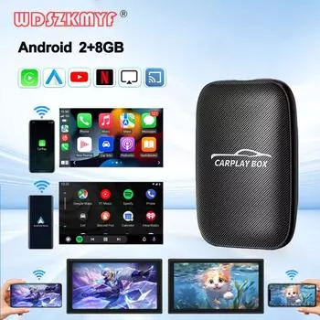 4 в 1 Carplay&Auto проводной беспроводной Android Auto адаптер проводной Android Auto Cars Smart Ai Box WiFi TF карта для Netflix Youtub