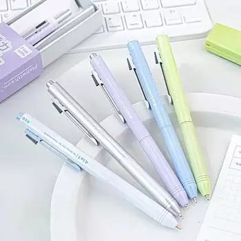 4 в 1 цветная студенческая гелевая ручка минимализм эстетика шик канцелярские принадлежности гелевая ручка 0,7 мм черная/красная/черная/синяя ручка с чернилами для письма