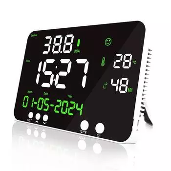 4-в-1 децибелловый измеритель уровня шума, настенный цифровой шумомер, для классной комнаты, библиотеки, студии, фабрики