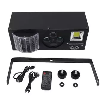 4 в 1 DJ Lights со звуковым управлением RGBW GOBO Pattern Beam Strobe Party Light для вечеринки Wed US Plug