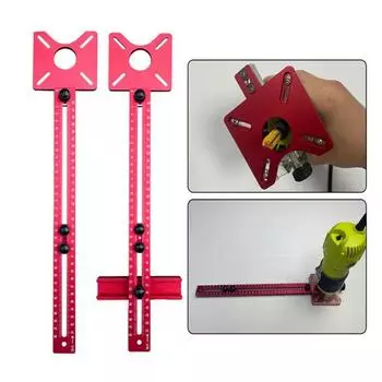 4 в 1 Фрезерный кронштейн для фрезерования пазов, приспособление для столярного шкафа, алюминиевый пуансон, кронштейн для фрезерования пазов, приспособление для круговой резки