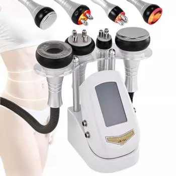 4 в 1 инструмент для удаления жира, тело, лицо, рука, живот, устройство для уменьшения жира на бедрах, светодиодный светильник, радиочастотная ультразвуковая технология, инструмент для сжигания жира EU Plug белый