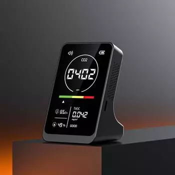 4 в 1 Измеритель качества воздуха Бытовой тестер CO2 TVOC Портативный детектор температуры и влажности Датчик NDIR 0 разноцветный