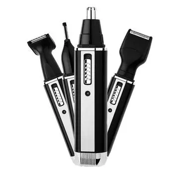 4 в 1 Электрический триммер для носа, бритва для мужчин, безболезненная бритва, бытовое средство для удаления волос чёрный