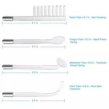 4 в 1 Электрод Стеклянная Трубка Машина Точечная Палочка Для Угревой Сыпи Для Лица Спа Уход За Кожей Лица Электротерапия