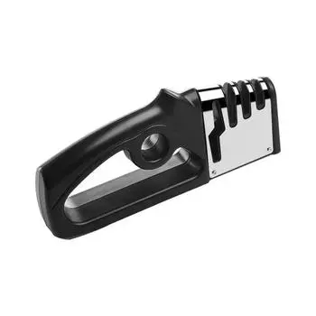 4 в 1 кухонная точилка, бытовая быстрая точилка, ручные кухонные ножи, точилки, многофункциональный инструмент для заточки M чёрный