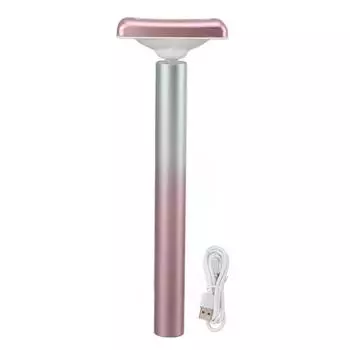 4 в 1 Массажная палочка для лица Горячая компрессия Уменьшает темные круги Красный луч Электрический микроток