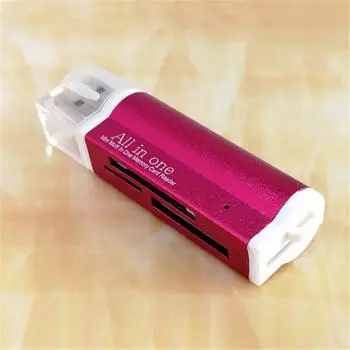 4 в 1 Micro SD Card Reader Flash USB Card Reader для Memory Stick Pro Duo Micro SD/T-Flash/M2/MS SD Adapter золотой