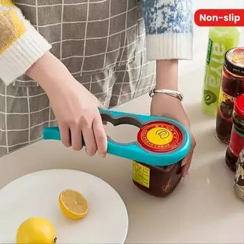 4-в-1 многофункциональный консервный нож с нескользящей рукояткой — идеально подходит для пивных бутылок и банок на домашней кухне зелёный