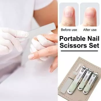 4 в 1 Набор для стрижки ногтей Профессиональный маникюрный набор Портативные дорожные аксессуары Розовый Фиолетовый Зеленый Набор ножниц для стрижки ногтей для друзей семьи фиолетовый