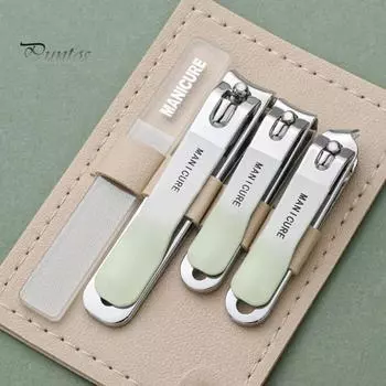 4 в 1 Набор для стрижки ногтей Профессиональный маникюрный набор Портативные дорожные аксессуары Розовый Фиолетовый Зеленый Набор ножниц для стрижки ногтей для друзей семьи фиолетовый