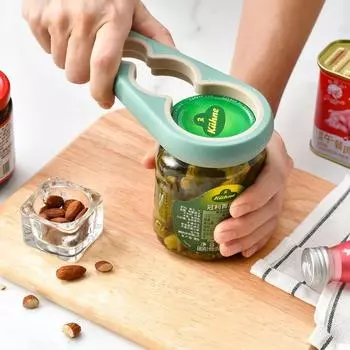4-в-1 открывалка для банок Многофункциональная нескользящая открывалка для бутылок вина и пива Открывалка для крышек Захват для открывания крышек Кухонные гаджеты Аксессуары для вина