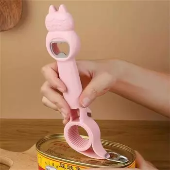 4-в-1 открывалки для пивных бутылок, розовая мультяшная открывалка для консервных банок, открывалка для бутылок из нержавеющей стали, барные кухонные инструменты, гаджеты, аксессуары для пива 1 pcs оранжевый