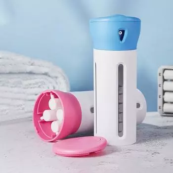 4 в 1 портативный дорожный дозатор жидкости, многоразовый флакон 30 мл, герметичный дорожный контейнер для духов, шампуня, лосьона-кондиционера серый