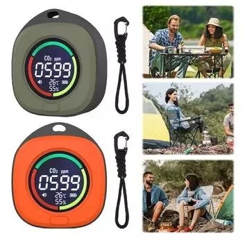 4 в 1 портативный газоанализатор с магнитным присосом HD LCD дисплей для путешествий армия зеленый