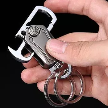 4-в-1 прочный брелок для ключей с антитревожным эффектом, вращающийся брелок для ключей, держатель для телефона