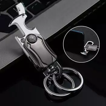 4-в-1 прочный брелок для ключей с антитревожным эффектом, вращающийся брелок для ключей, держатель для телефона