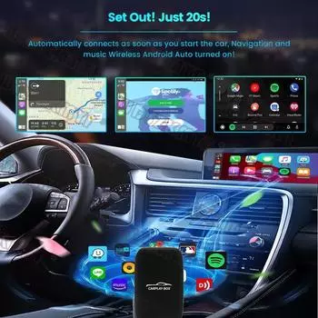 4-в-1 проводной и беспроводной Carplay Android Auto адаптер WiFi для проводных автомобилей Android Smart Ai Box Plug & Play Car Systems