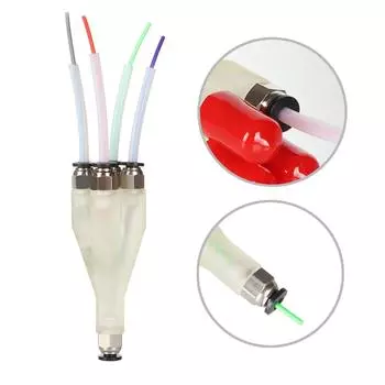 4 в 1 разъем подачи нити для 3D-принтеров Bamboo Lab P1P P1S X1C Прозрачные смоляные пылезащитные колпачки