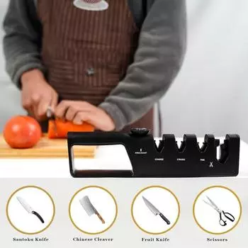 4-в-1 регулируемая точилка для ножей Blade Sharp Kitchen Knife Sharpener Tool Подходит для кухонных ножей Kitchen Tools Portable sharpener