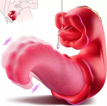 4 в 1 секс-игрушки для взрослых, вибратор с язычком и розой, дилдо с 10 режимами лизания клитора и 10 режимами вибрации, сосание, стимулятор клитора, женские пары играют