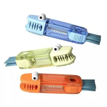 4 в 1 Щетка для чистки щелей для бутылок Многофункциональная щетка для чистки чашек Инструмент для чистки бутылок с водой Мини-силиконовая U-образная щетка зелёный