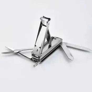 4 в 1 складные кусачки для ногтей, ножницы, маникюрные кусачки для ногтей, кусачки для ногтей из нержавеющей стали, многофункциональные инструменты для ногтей