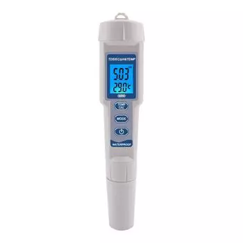 4 в 1 TDS PH-метр PH/TDS/EC/измеритель температуры с цифровым монитором качества воды ATC, тестер для бассейнов, питьевой воды синий