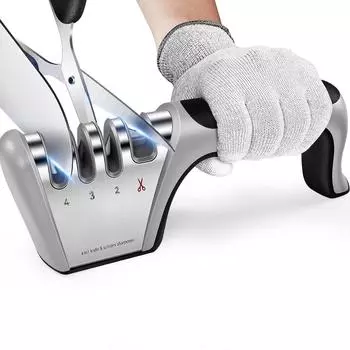 4-в-1 точилка для ножей из нержавеющей стали, инструмент для быстрой заточки ножей, бытовая многофункциональная ручная 4-сегментная точилка 1pc