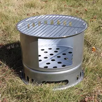 4 в 1 уличная походная плита портативная многофункциональная дровяная печь для кемпинга, пикника, альпинизма серебряный