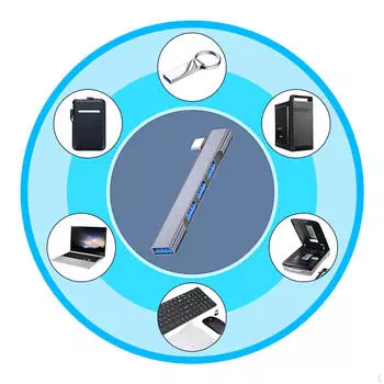 4 в 1 USB C адаптер док-станция портативная 3.0 5 Гбит/с высокоскоростная передача данных прочный штекер