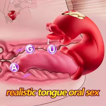 4 в 1 вибрирующий дилдо для лизания клитора с 10 режимами вибрации языка, сосание и лизание клитора для женских пар