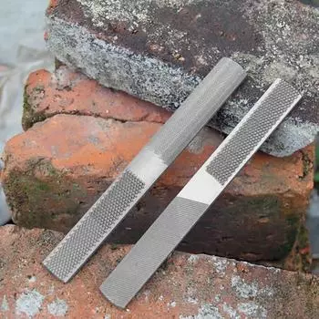4-Way Wood Rasp File 2pcs Steel Hand File Durable Wood Rasp Set Half Round Flat and Needle Files Easy to Use for Metal Wood 2PCS