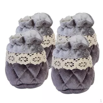 4 вязаных носка, настольные шапки Floor ion, серые