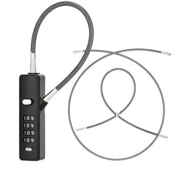 4-значный кодовый навесной замок для картотечного шкафа, утолщенный тросовый кодовый замок, длинный тросовый замок, для улицы style 1