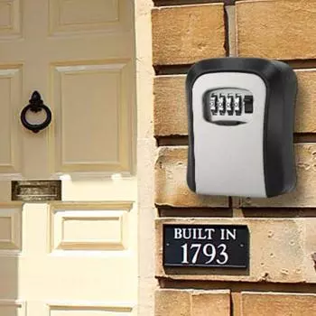 4-значный кодовый замок безопасности, ключ не требуется, настенный сейф для ключей для дома, офиса, органайзера KeyConfidential Storage