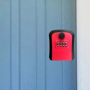 4-значный кодовый замок для хранения ключей и карт на открытом воздухе серый