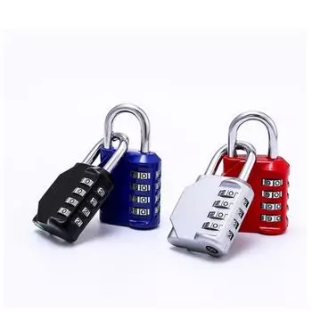 4-значный кодовый замок из цинкового сплава, навесной замок для багажа, противоугонный, устойчивый к погодным условиям, безопасный для использования в спортзале на открытом воздухе, кодовый дверной замок, черный, новый серебряный
