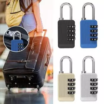 4-значный кодовый замок из цинкового сплава, противоугонный замок для шкафа в общежитии, наружная безопасность бежевый