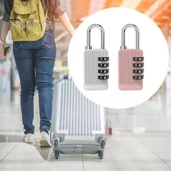4-значный кодовый замок из цинкового сплава, противоугонный замок для шкафа в общежитии, наружный кодовый замок для школьных сумок, багажа, спортзала, путешествий бежевый
