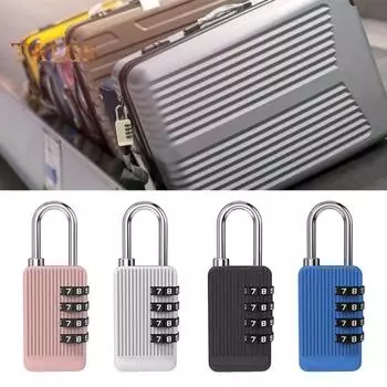 4-значный кодовый замок из цинкового сплава, противоугонный замок для шкафа в общежитии, наружный кодовый замок для школьных сумок, багажа, спортзала, путешествий бежевый