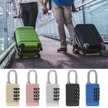 4-значный кодовый замок из цинкового сплава, противоугонный замок для шкафа в общежитии, наружный кодовый замок для школьных сумок, багажа, спортзала, путешествий бежевый