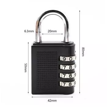 4-значный кодовый замок, защита от атмосферных воздействий, безопасность, навесной замок, безопасный кодовый замок на открытом воздухе красный