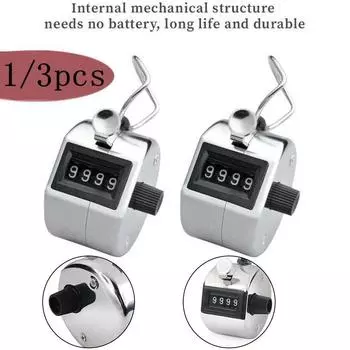 4-значный ручной счетчик чисел с механическим щелчком 1pc