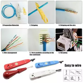 4carton Multi-functional Set Wire Cutter With Attached Thread Hook Tool For Versatile Network Card Connector Set